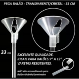 Kit 100 Pega Balão Ponteiras Vareta Suporte Bexiga Transparente Festa 33cm OFF//