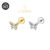 Piercing Helix Tragus Conch Boca Labret Titânio Pvd Borboleta Zircônia Cravejada