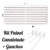 Kit 2 Placas de  Painel Canaletado 0,61 x 0,61 + 50 Un. Ganchos 10, 15, 20 E 25 CM Branco ou Preto