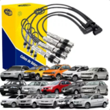 Kit Jogo 4 Cabos De Vela De Ignição Magneti Marelli Original Audi Polo Golf Spacefox Voyage