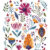 Papel De Parede Adesivo Flores Abstratas Autocolante