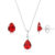Conjunto Colar e Brinco Gota Prata 925