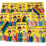 65 Cxs Mini Giz De Cera 5 Cores 5 Cms Atacado P/ Kit Festa Infantil Revenda Lembrancinha Aniversario