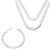 Conjunto Corrente e Pulseira Grumet 60cm 8mm Prata 925