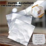 KIT embalagem Bolo Gelado pão de mel Alumínio Papel Chumbo cortado 18×20 (CHOCO)