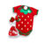 Body Temático Bebê Frutas Morango Enxoval