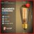 Kit 3 Lâmpada Filamento Carbono ST64 40W E27 LUZ QUENTE (AMARELO) Âmbar 110V~220V