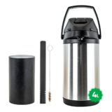 Kit Tereré Copo Bomba Garrafa Térmica 4l Inox Preto Modelos