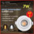 Kit 5 Luminária Spot Led Redondo Direcionável 7W Embutir Gesso Teto | Branco Frio 6500K | Branco Quente 3000K Bivolt