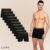Kit Com 10 Cuecas Boxer Box De Algodao Cotton Lupo Original Modelo Basico Liso – Pronta Entrega