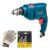 Furadeira Impacto Profissional Bosch Gsb 450 Re Std 450W + Brocas E Luvas