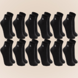 Kit Com 12 Pares Meias Unissex Lupo Sport Esportiva Cano Curto Plus Size Até O 48