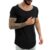 Camisa Masculina Longline Slim Camiseta Longline