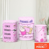 Capa Cilindro Festa Dorama Trio Veste Fácil Em Tecido Com Elástico Decoração Festa