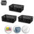 Kit 3 Cestos Organizador Armário Closet Resistente Multiuso 13x19cm