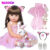 Brastoy Bebê Reborn Boneca Silicone Menina Olhos Castanhos 55cm