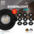 Kit 10 Luminária Spot Led Redondo Direcionável 3W Embutir Gesso Teto Preto | Branco Frio 6500K | Branco Quente 3000K Biv