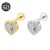 Piercing Helix Conch Labret Titânio Pvd Coração Zircônia Cravejada