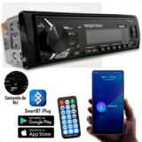 Rádio Automotivo Bluetooth Comando de Voz USB Som Mp3 Vipertron VP01.006 SD by Tiger