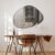 Espelho Pinterest Grande Orgânico Borda Couro 3cm Decorativo Sala Quarto 44x64cm Mod. Nuvem