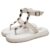 Sandalia Papete Dubuy Feminina Branca Manu 2057FG