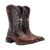 Bota Texana Country Masculina em Couro Bico Quadrado Cruzeta
