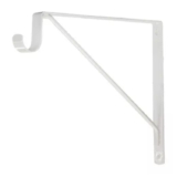 Cantoneira Mão Francesa BRANCO Para Prateleira Com Varão Em Metal Reforçado 26X28X2,5cm – Bestfer