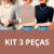 Kit 3 Blusa Feminina Básica Suplex Gola Alta Manga Curta Elegante