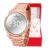 Relógio Champion Feminino Digital Espelhado Rosê + Kit Colar e Brincos Origina CH40124M