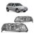 Farol Dianteiro Gol G3 1999 2000 2001 2002 2003 2004 2005 Máscara Cromada Foco Duplo Lente Lisa Acrilico
