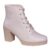 Coturno Salto Grosso Off White FemininoTratorado Blogueira