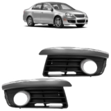 Moldura Grade do Milha Jetta 2007 2008 2009 2010 Com Furo Preto