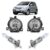 Kit Farol Milha Auxiliar + Lâmpada H3 Fox 2003 2004 2005 2006 2007 2008 2009 2010 Lente Lisa Vidro