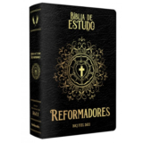 Bíblia de Estudo Reformadores – KJF – Capa Luxo Preta