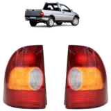Lanterna Traseira Strada 1996 1997 1998 1999 2000 tricolor Carcaça Vermelha Lente Estriada
