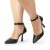 Scarpin Feminino Lumiss Fivela Sapato Salto Alto Fino Confortável Preto