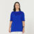 Camisa Oversized Streetwear Basic Azul Royal