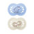 Kit 2 Chupetas Bico de Silicone Sayings 6m+ Azul – MAM