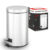Lixeira Inox 3L com Pedal e Cesto Removível Powermaid para Cozinha e Banheiro