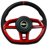 Volante Esporttivo Gti Vermelho Para Chevrolet Meriva Zafira Montana Astra Vectra Maxx1999 2000 2001