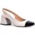 Scarpin Feminino Lumiss Mary Jane Slingback Boneca Sapato Social Salto Bloco Grosso Bicolor Confortável