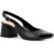 Scarpin Feminino Lumiss Mary Jane Slingback Boneca Sapato Salto Bloco Grosso Confortável Preto