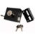 Fechadura De Porta Portão Ferro Aço Sobrepor 701/80 Preto Fosco Reforçada Inox Com 2 Chaves – STAM