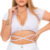 Cropped Amarração Cruzado Transpassado – Moda Gringa – Branco