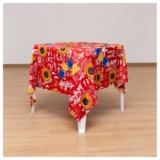 Toalha de Mesa Decorativa para Festa Junina Sublimado em Tecido 150x150cm