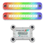 Kit 2 Strobo Flash Luz Rgb Forte Para Som Automotivo Caixa Bob