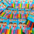 50 Cx Giz De Cera Pequeno 6 CORES P/ Kit Festa Lembrancinha Aniversario Prenda Quermesse novo