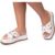 Sandália Feminina Tamanco Lumiss Flatform Brilho Off White