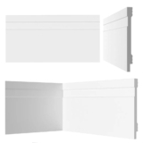 30 Moldura Rodapé Poliestireno Moderno Mdf Resistente Umidade 10cm