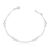 Pulseira Feminina de Prata 925 Redondo com zircônias